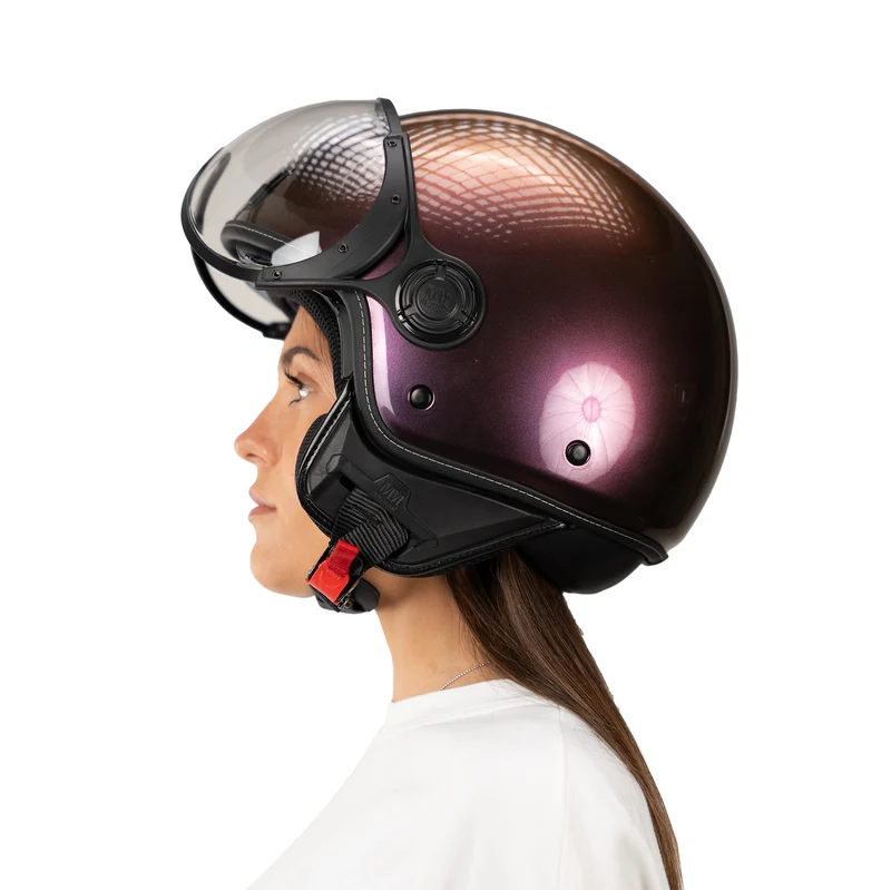 Casco JET A-Ventura Cameleon Magenta Cangiante monocromo