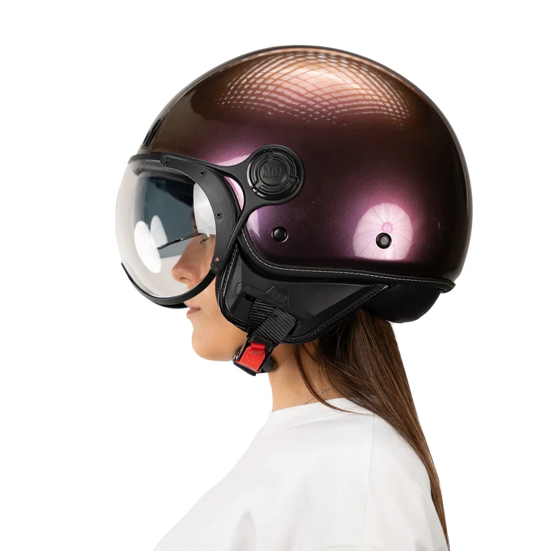 Casco JET A-Ventura Cameleon Magenta Cangiante monocromo
