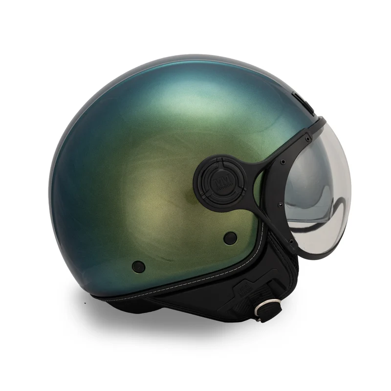Casco JET A-Ventura Moscondoro Verde Cangiante Monocromo
