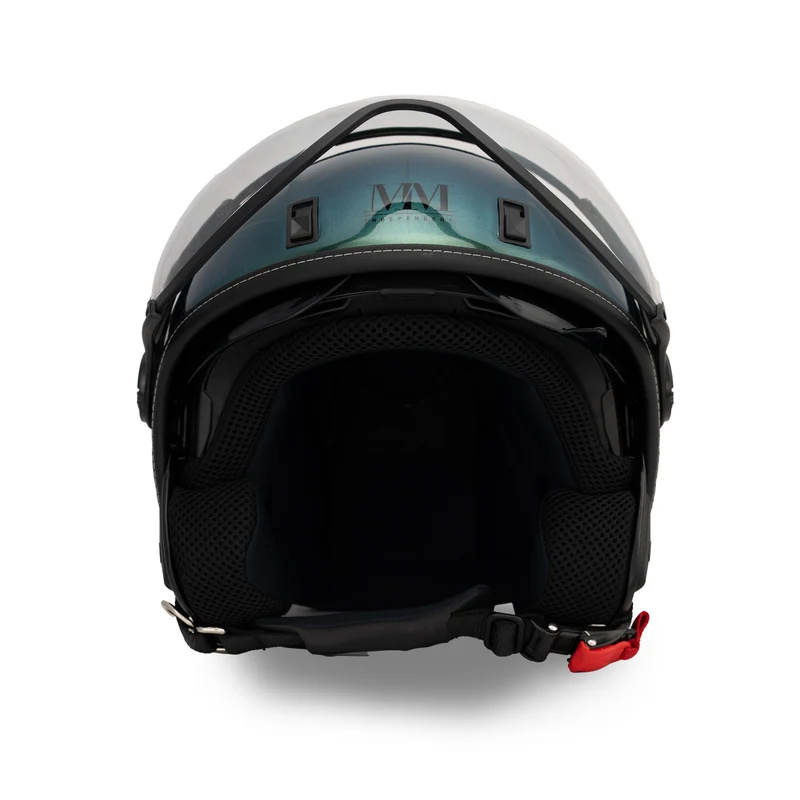 Casco JET A-Ventura Moscondoro Verde Cangiante Monocromo