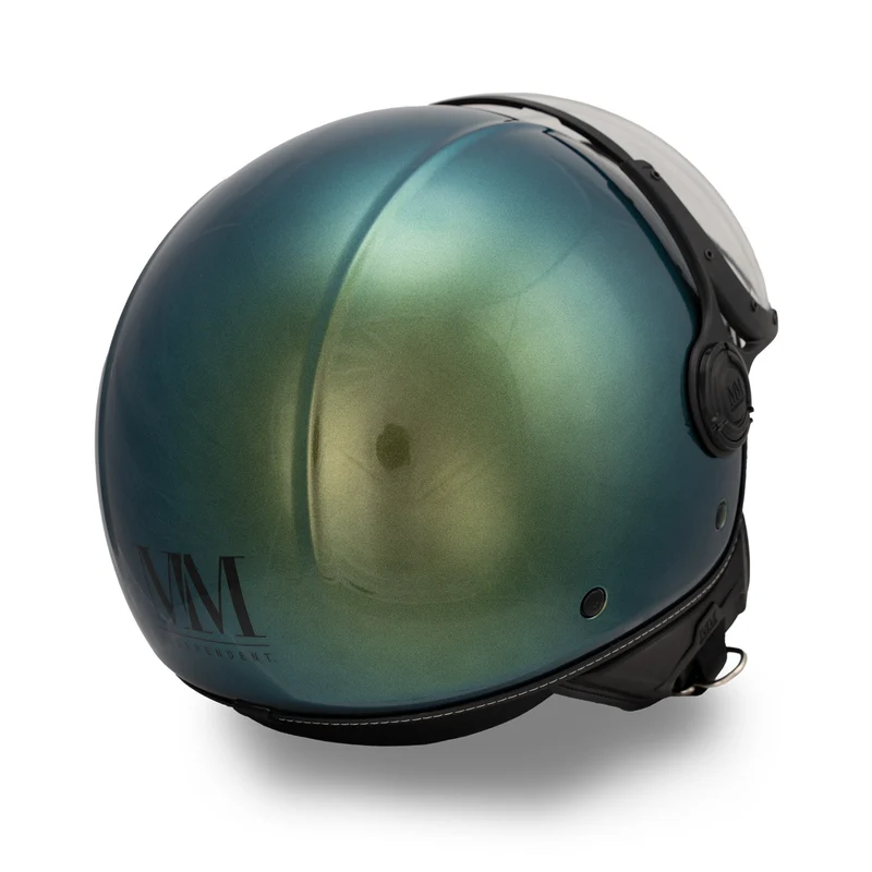 Casco JET A-Ventura Moscondoro Verde Cangiante Monocromo
