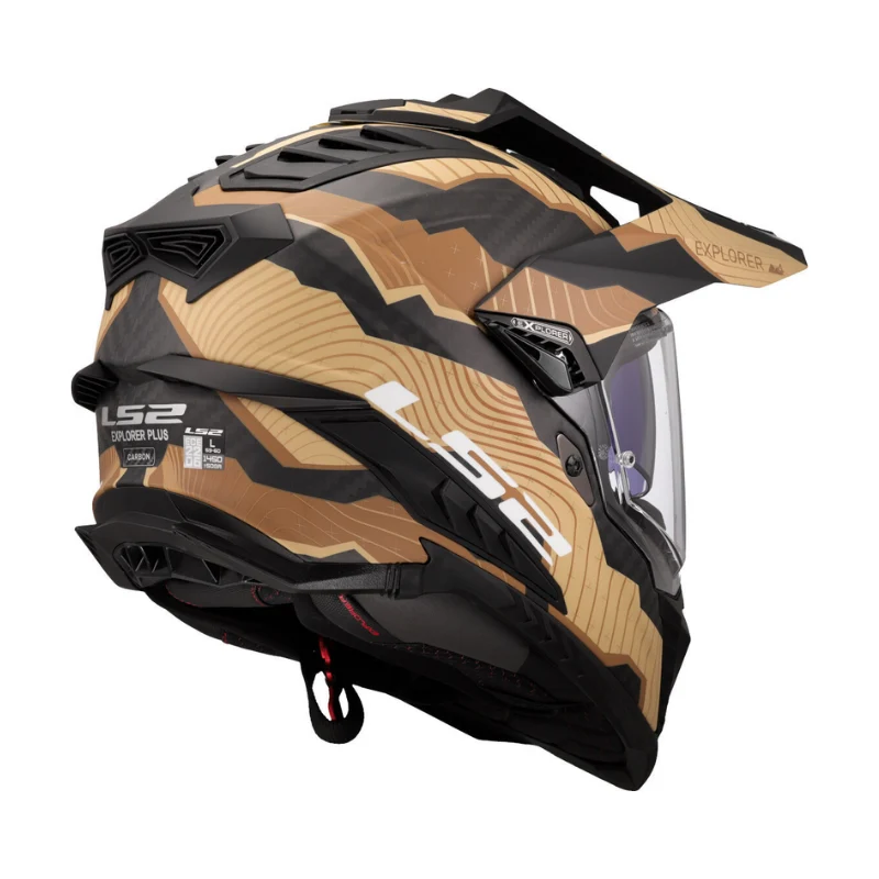 LS2 Helm MX701 Explorer Carbon Trick Matt Brown Sand