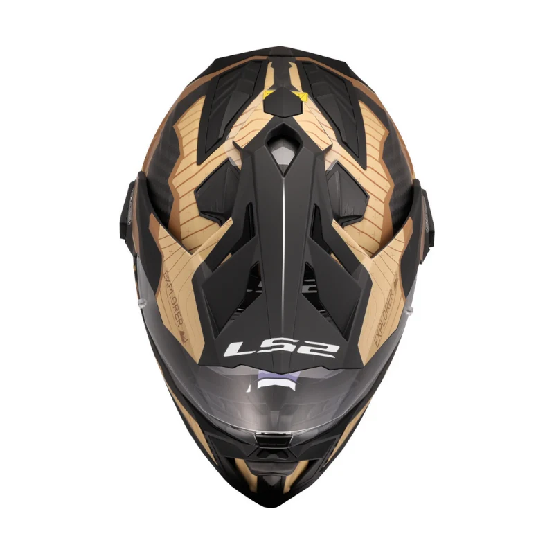 LS2 Helm MX701 Explorer Carbon Trick Matt Brown Sand