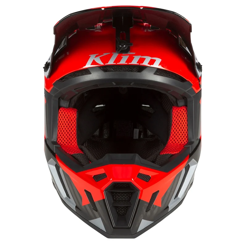 Klim F5 Helm ECE Amp Fiery Red - Metallic Silver