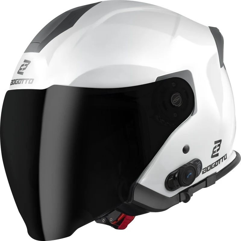Bogotto H586 BT Solid Bluetooth Jet Helmet