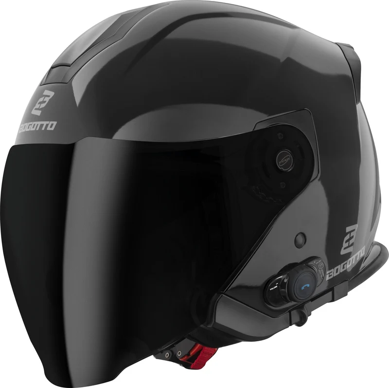Bogotto H586 BT Solid Bluetooth Jet Helmet