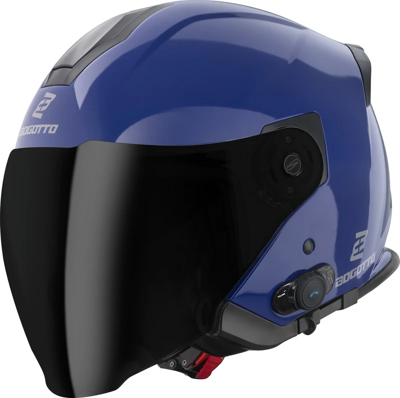 Bogotto H586 BT Solid Bluetooth Jet Helmet