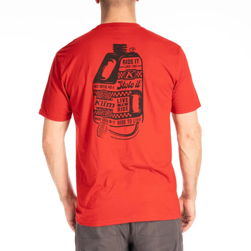 Klim T-Shirt Live to Ride Tri-blend Classic Red Black
