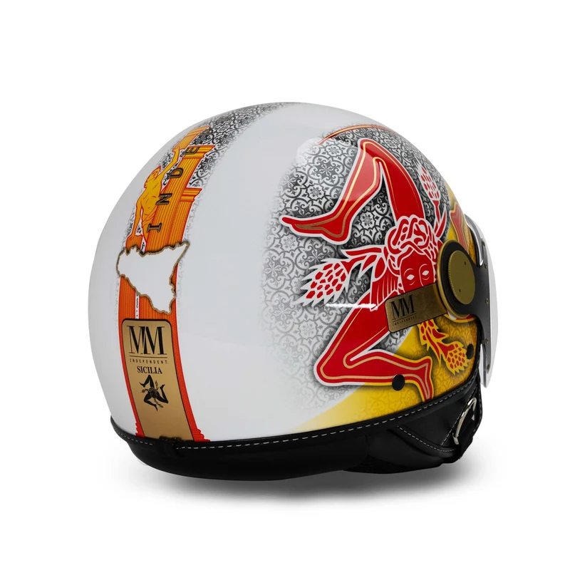 Casco Sicilia Trinacria 2.0 Giallo-Rosso Limited Edition