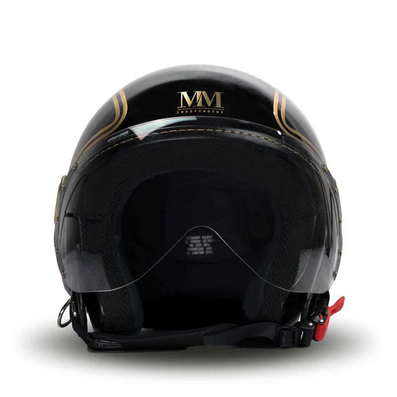 Casco Jet Elegant in Black Gold