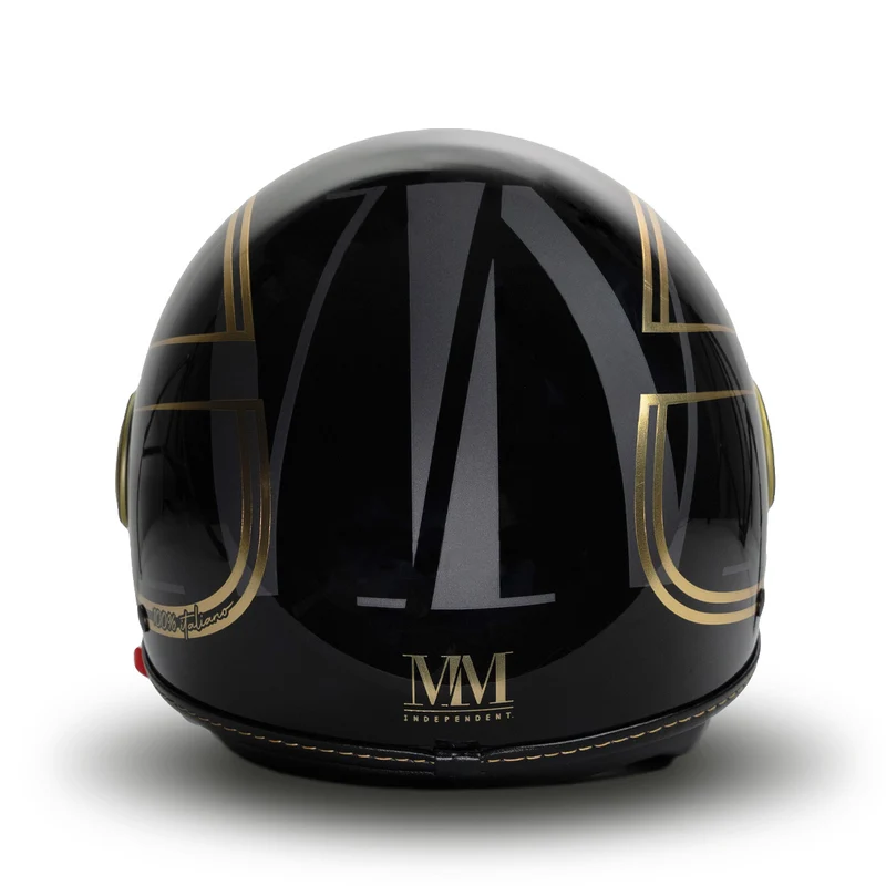 Casco Jet Elegant in Black Gold