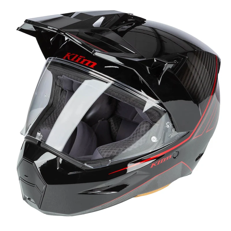 Klim X1 Alpha Helm ECE/DOT Quanta Gloss Black - Fiery Red