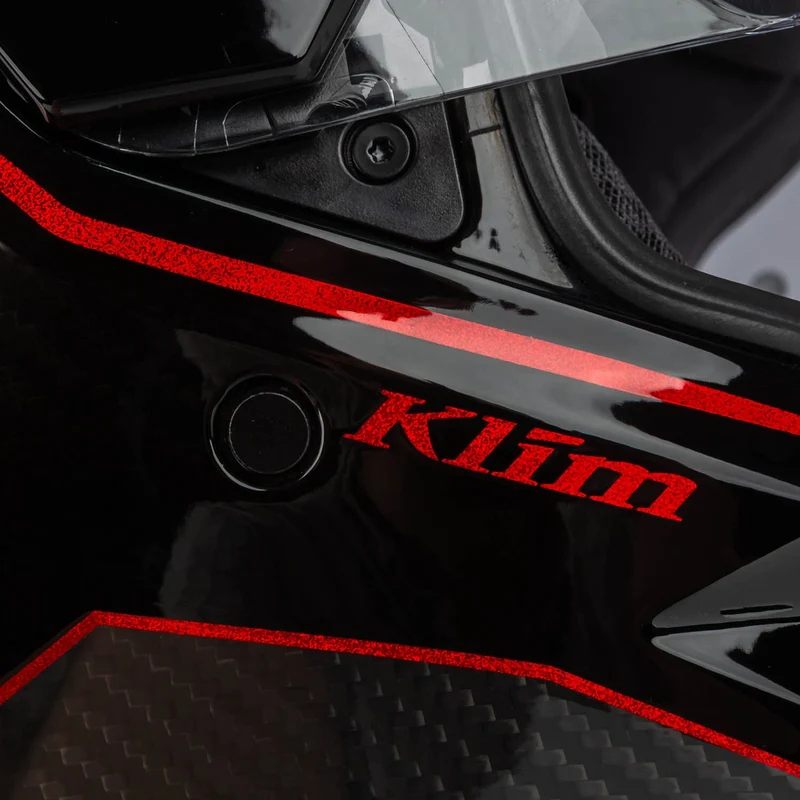 Klim X1 Alpha Helm ECE/DOT Quanta Gloss Black - Fiery Red