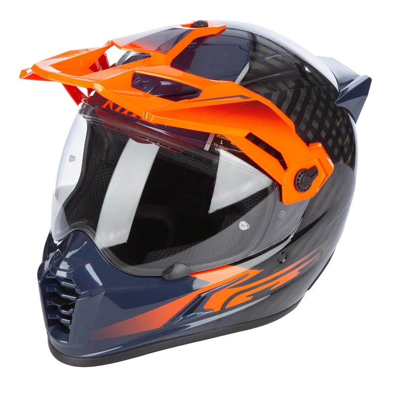 Klim Krios Pro Helm ECE/DOT Echo Gloss Black - Striking Orange - Petrol