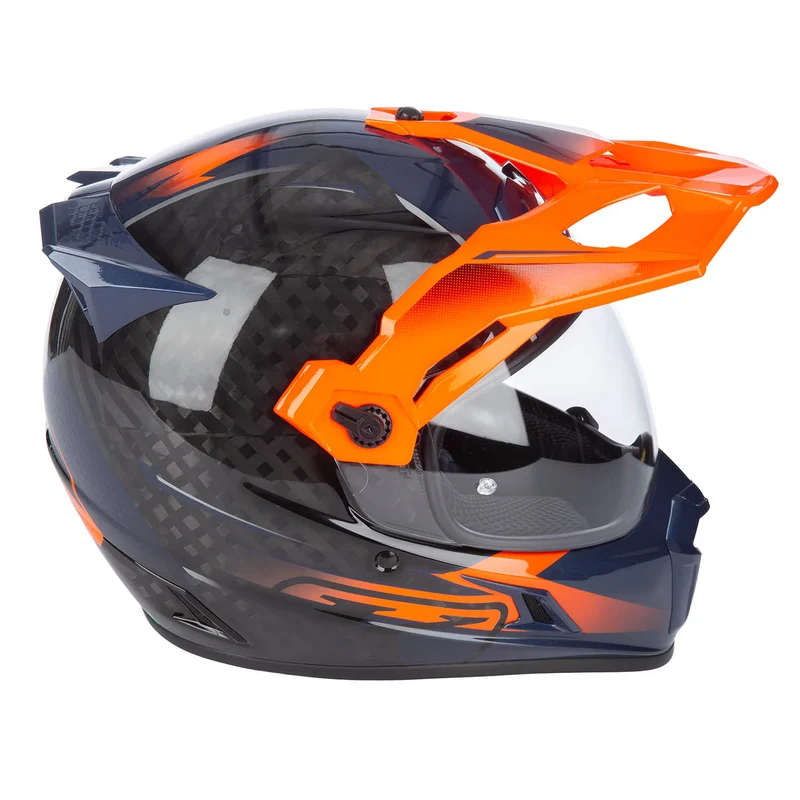 Klim Krios Pro Helm ECE/DOT Echo Gloss Black - Striking Orange - Petrol