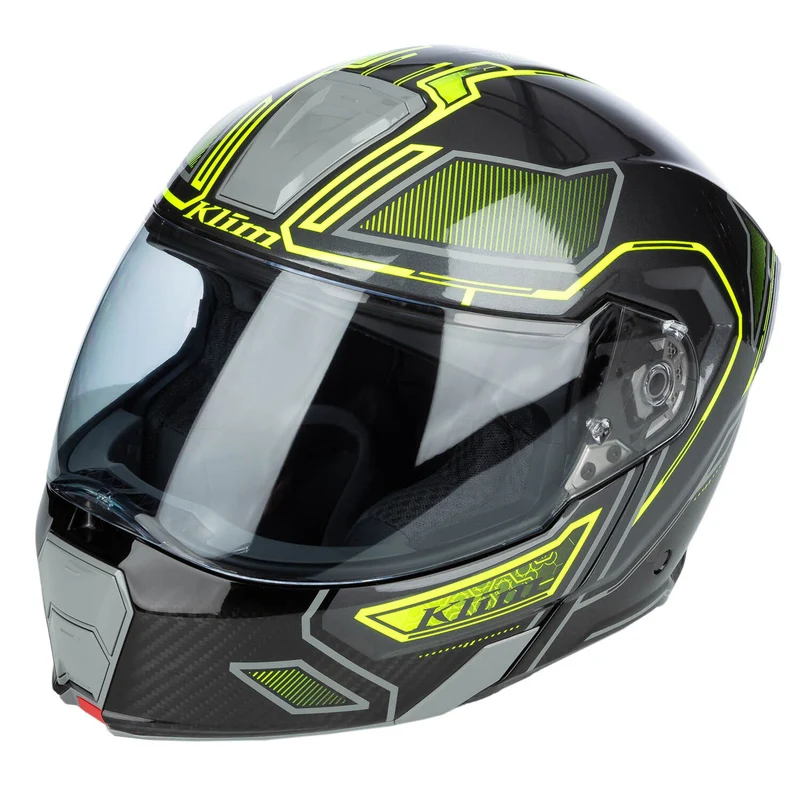 Klim GT1 Expedition Helm ECE/DOT Encrypted Gloss Asphalt - Hi-Vis