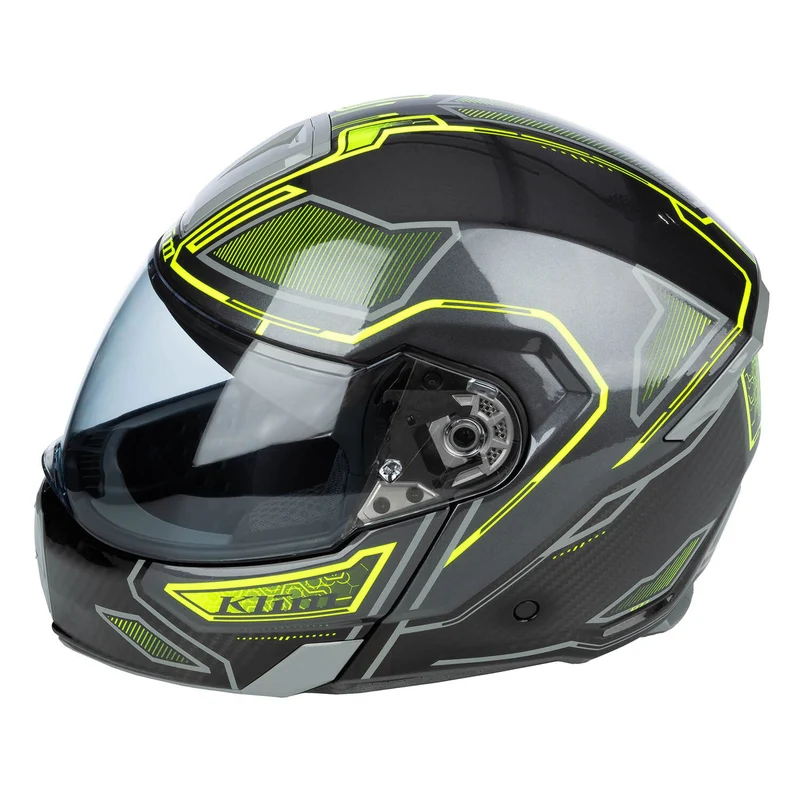 Klim GT1 Expedition Helm ECE/DOT Encrypted Gloss Asphalt - Hi-Vis