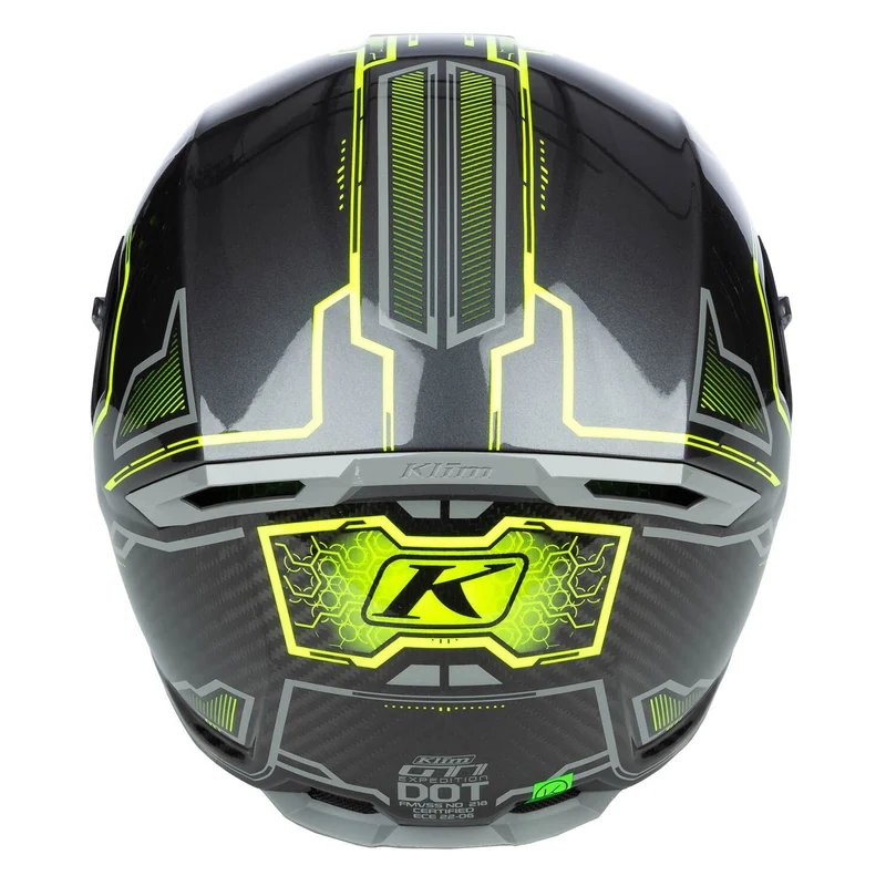 Klim GT1 Expedition Helm ECE/DOT Encrypted Gloss Asphalt - Hi-Vis