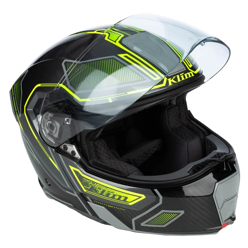 Klim GT1 Expedition Helm ECE/DOT Encrypted Gloss Asphalt - Hi-Vis