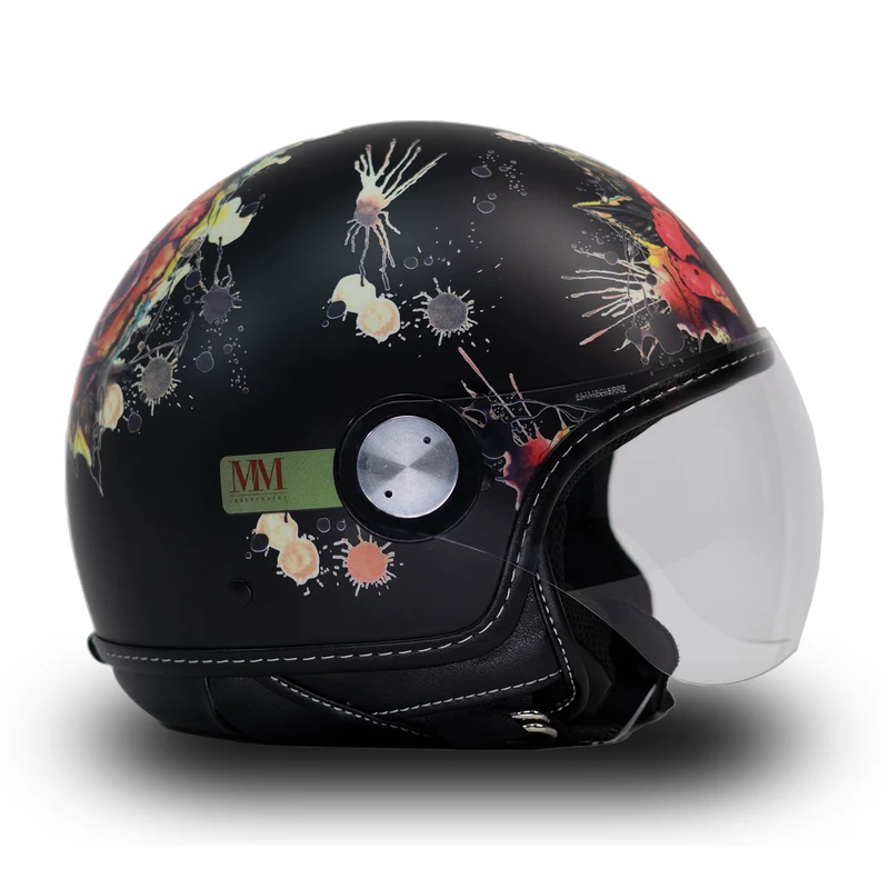 Casco Tattoo Rose Nero