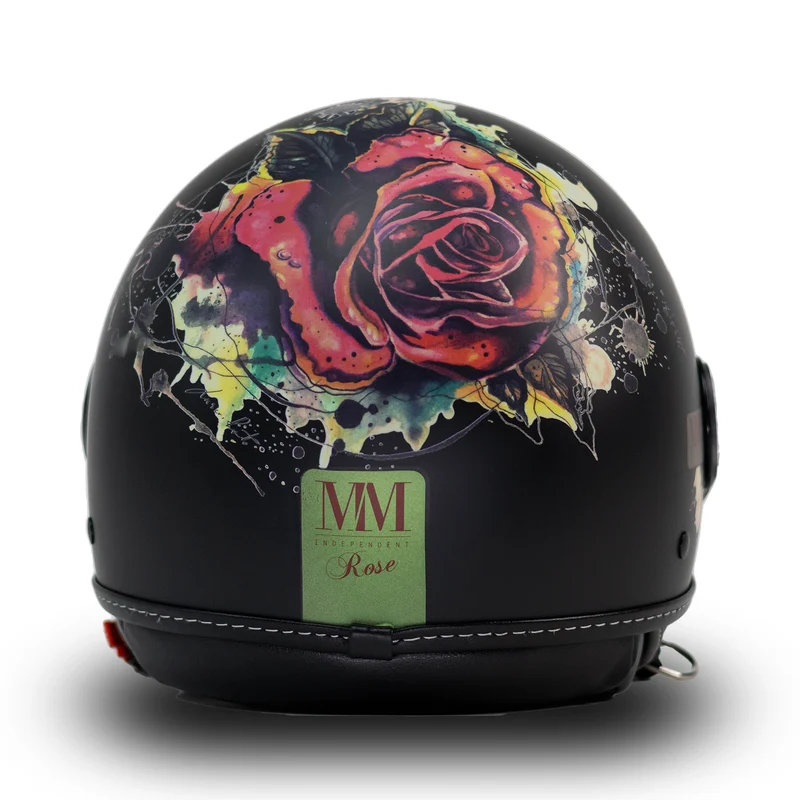 Casco Tattoo Rose Nero