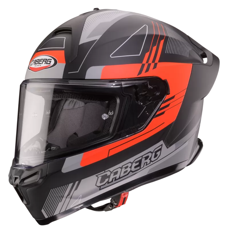 CABERG ROXTER COLT CASCO INTEGRAL MATT NEGRO ROJO FLÚOR GRIS