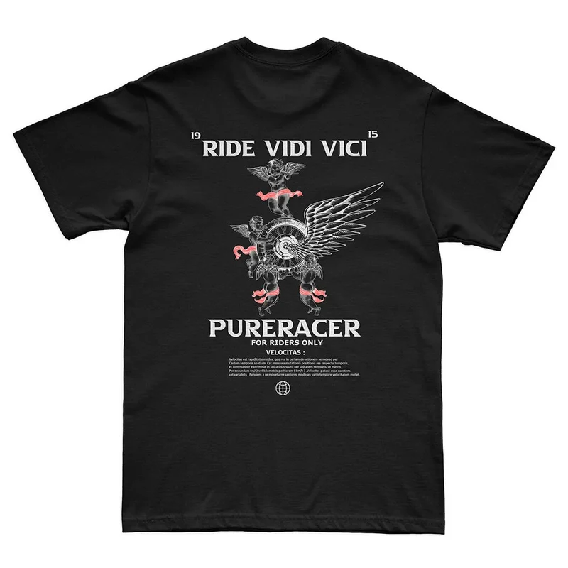 PURE RACER RIDE CAMISETA DE MANGA CORTA NEGRO