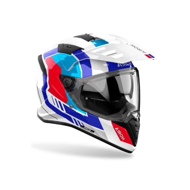 AIROH BANDIT HORN AVENTURA CASCO DE MOTO BLANCO BRILLO