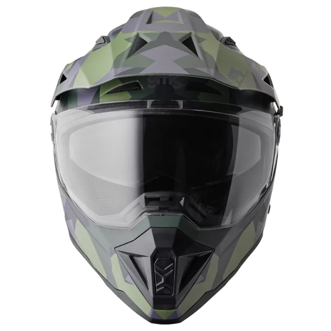 GMS ADVENTUS CASCO DE MOTO MATT NEGRO VERDE
