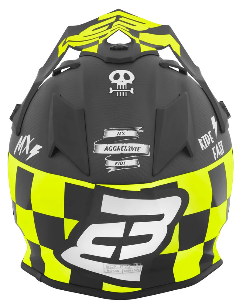 Bogotto V328 Xadrez Carbon Motocross Helmet