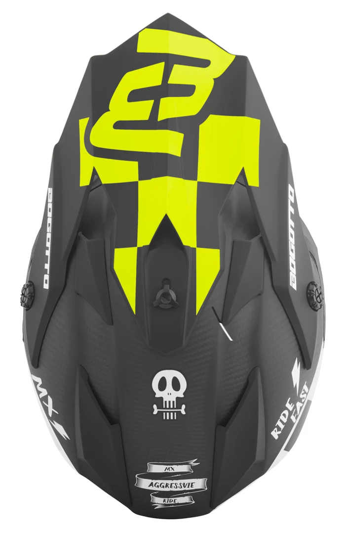 Bogotto V328 Xadrez Carbon Motocross Helmet