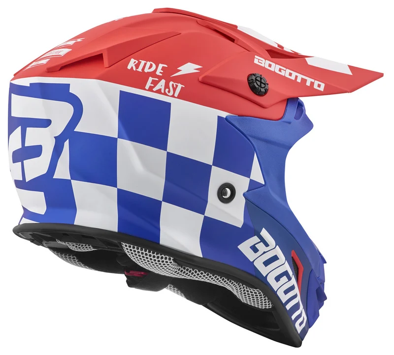 Bogotto V328 Xadrez Carbon Motocross Helmet