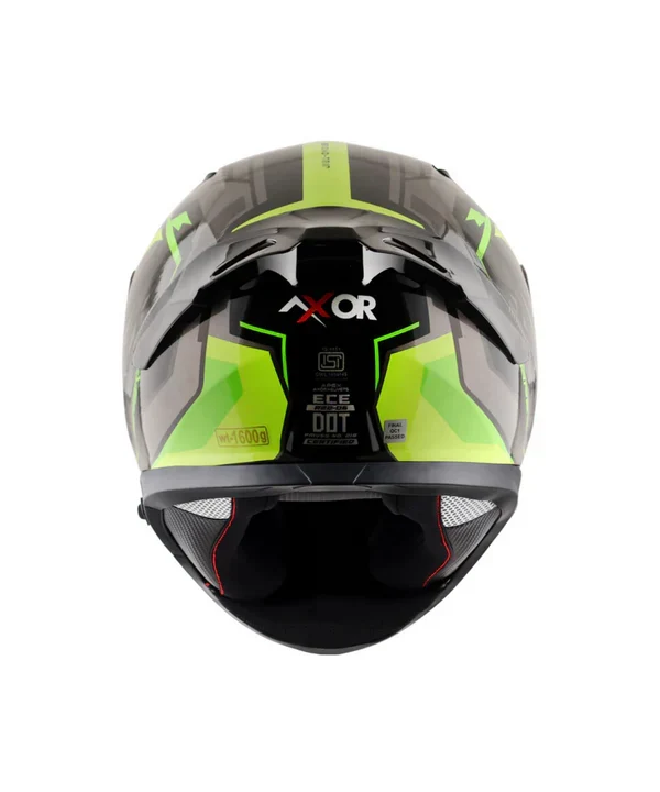 AXOR APEX ROADTRIP CASCO INTEGRAL DE MOTO NG MATE AMARILLO FLUO
