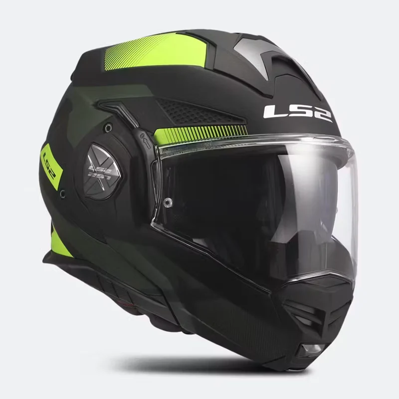LS2 FF901 ADVANT X NOVA CASCO DE MOTO NEGRO H-V AMARILLO