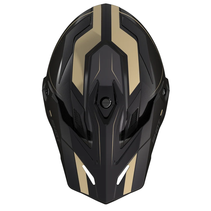 SHOT TREK MAX VISION RALLY CASCO DE MOTO NEGRO ARENA BRILLANTE