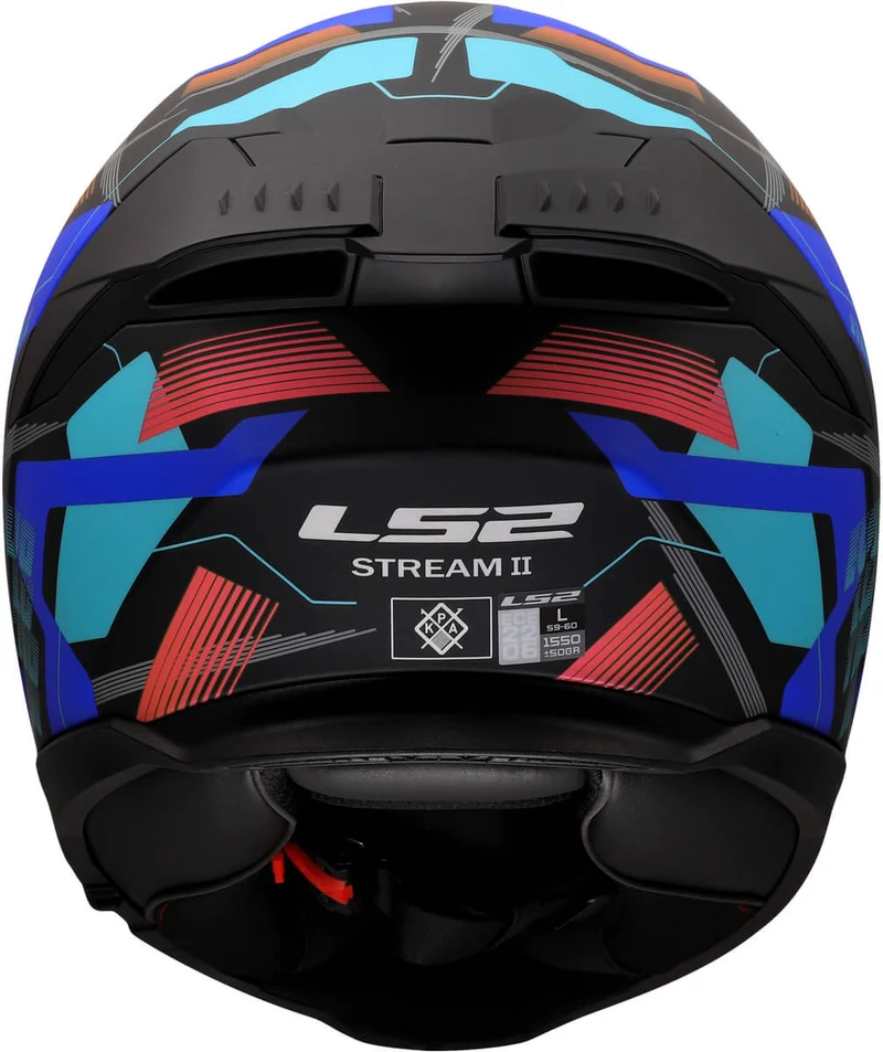 LS2 FF808 STREAM II MIKA CASCO DE MOTO NEGRO AZUL