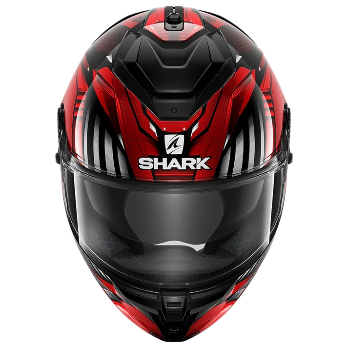 SHARK SPARTAN GT REPLIKAN BCL. MICR. CASCO DE MOTO ROJO CROMO NEGRO