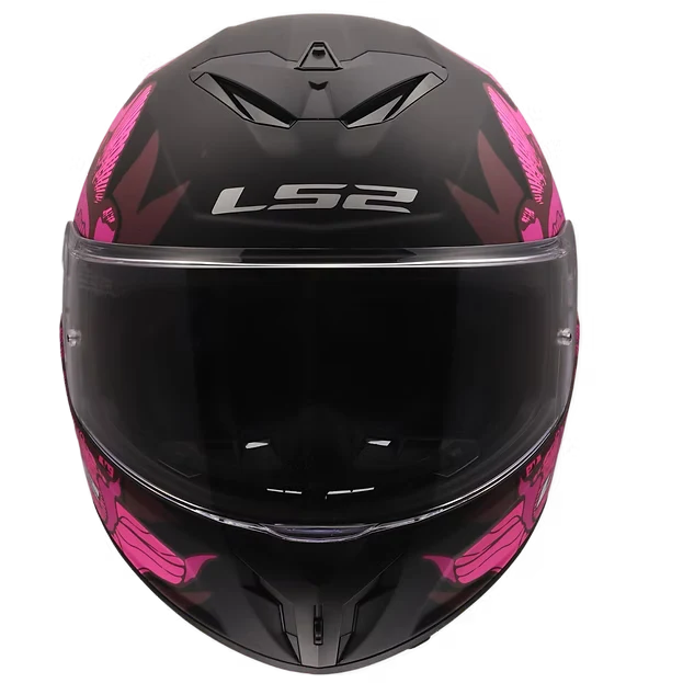 LS2 FF820 RAPID III POPPIES INTEGRAL CASCO DE MOTO NEGRO ROSA
