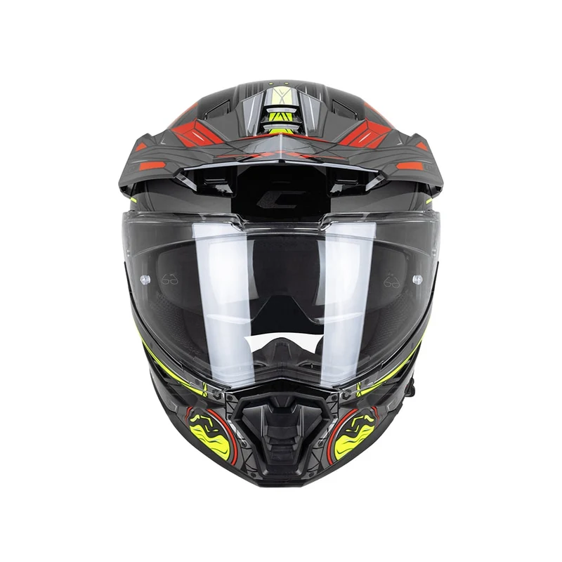 CGM 366R DUAL TECH CASCO ENDURO NEGRO ROJO AMARILLO FLUOR
