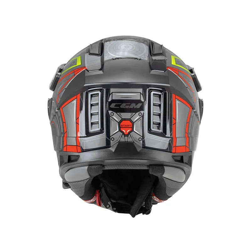 CGM 366R DUAL TECH CASCO ENDURO NEGRO ROJO AMARILLO FLUOR