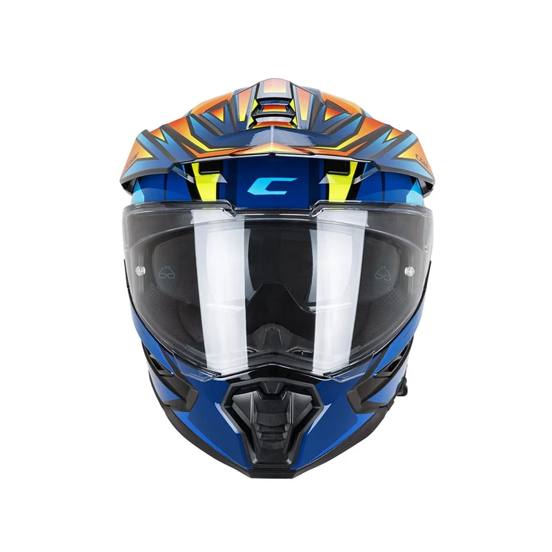 CGM 366R DUAL BEAT CASCO ENDURO AZUL NARANJA AMARILLO FLUOR