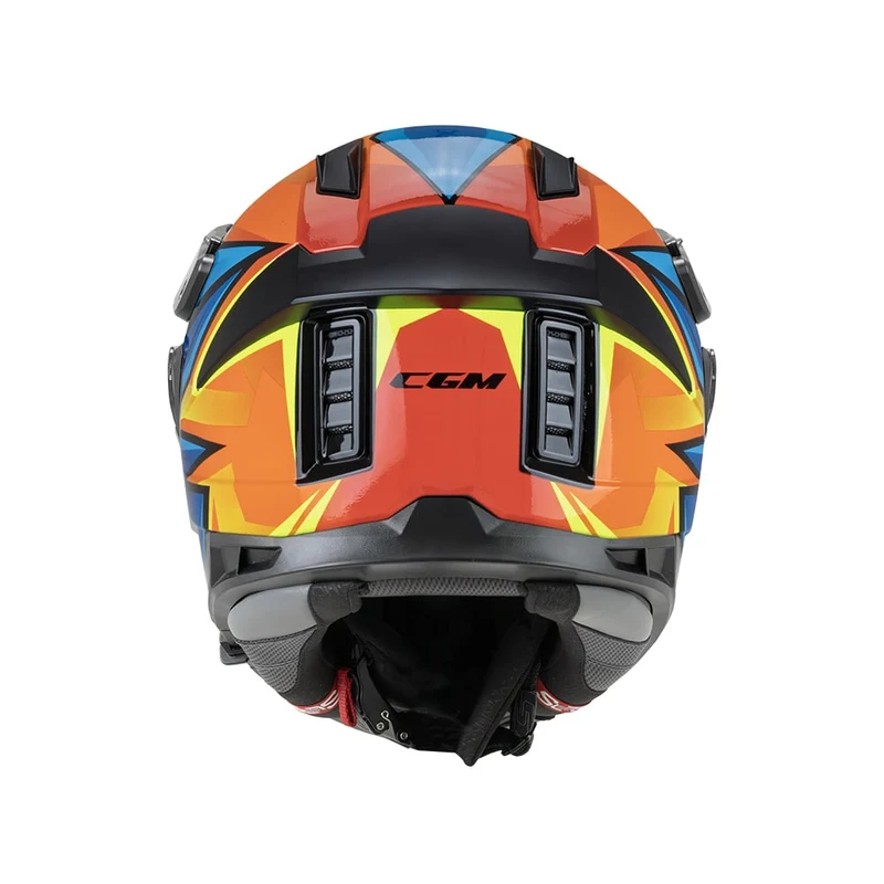 CGM 366R DUAL BEAT CASCO ENDURO AZUL NARANJA AMARILLO FLUOR