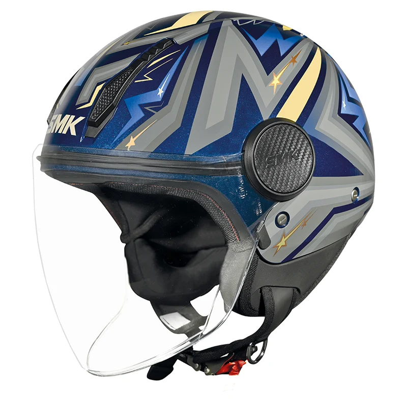 SMK CASCO JET LAMINAR STARZ DECORADO BRILLO (GL565)