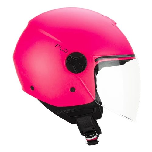 CGM 167A FLO MONO Cara Abierta Jet Casco Rosa Neón Mate Largo