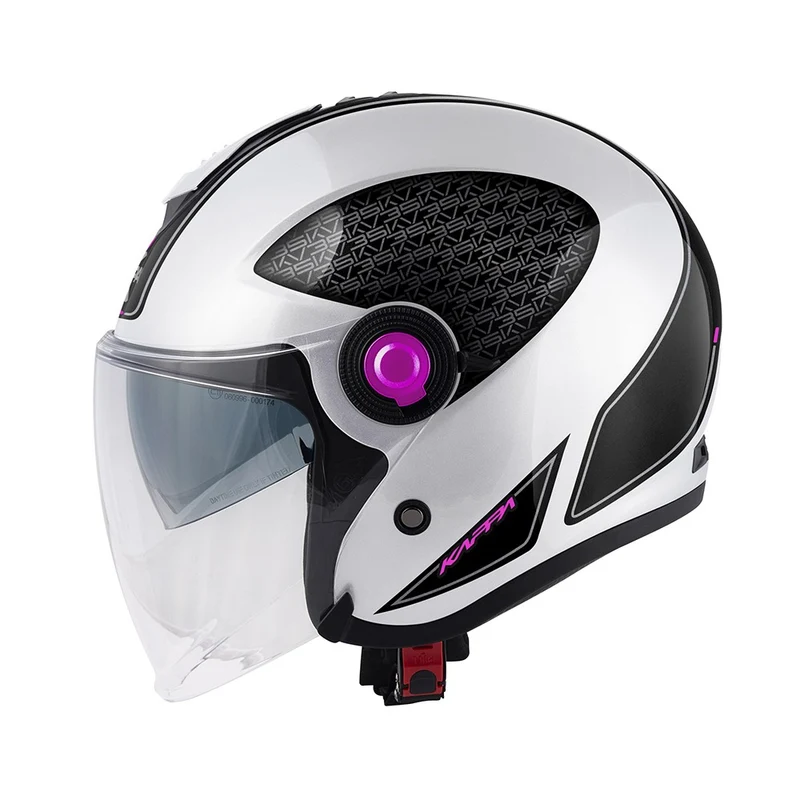 Kappa KV35 Jet Casco Graphics DEXTER BLANCO NEGRO FUCHS