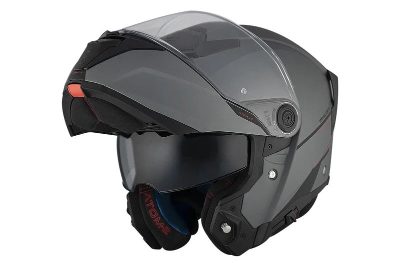 MT ATOM 2 SV SOLID MODULAR CASCO DE MOTO A2 TITANIO MATE