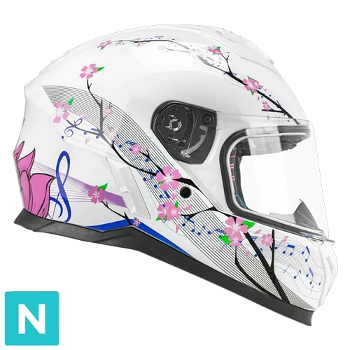 CGM - 265M MICRO MUSIC CASCO INTEGRAL blanco rosa