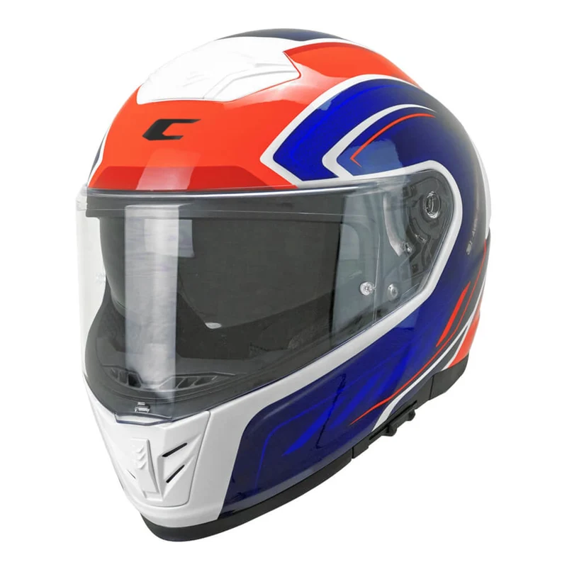 CGM 361S AVENT FIBRA RACE CASCO INTEGRAL BLANCO AZUL FLÚOR ROJO