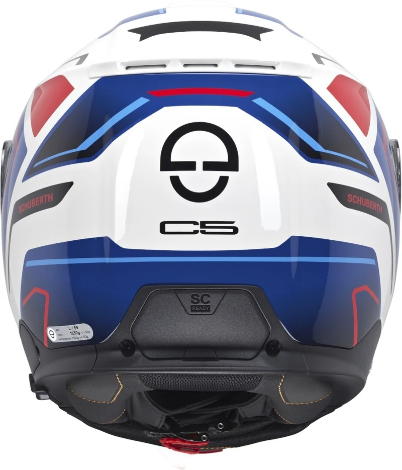 SCHUBERTH CASCO MODULAR C5 OMEGA BLANCO AZUL ROJO