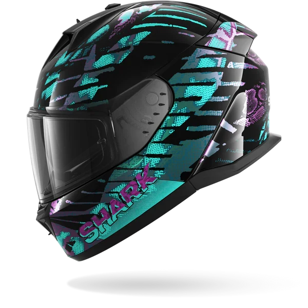 SHARK D-SKWAL 3 REPTAIA Mat NEGRO Cameleon Casco De Moto